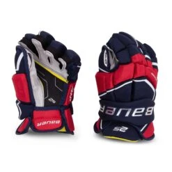 Bauer Supreme 2S Junior Hockey Gloves -Skate Shop bauer gloves bauer supreme 2s junior hockey gloves navy red white 11 28743792132162