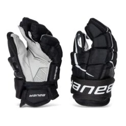 Bauer Supreme UltraSonic Intermediate Hockey Gloves -Skate Shop bauer gloves bauer supreme ultrasonic intermediate hockey gloves black white 12 28743793541186