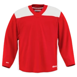 GameWear GW6500 ProLite Series Junior Hockey Practice Jersey - Red / White