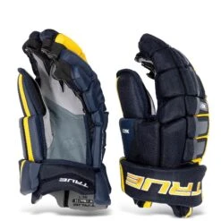 TRUE XC7 Junior Hockey Gloves -Skate Shop true gloves true xc7 junior hockey gloves navy gold 12 28743813562434