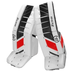 Warrior Ritual GT2 Senior Goalie Pads (w/ Knee Pads) -Skate Shop warrior ritual gt2 senior goalie pads white black red